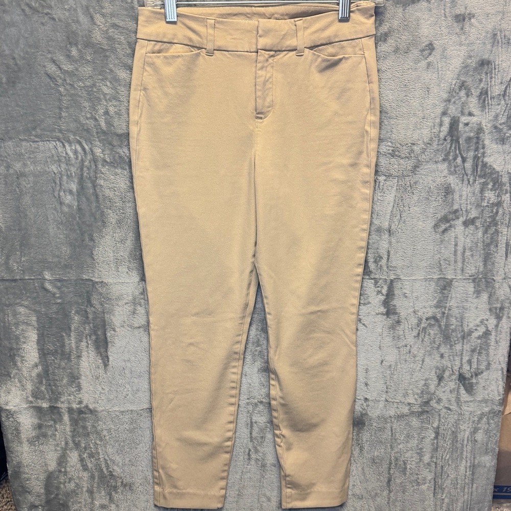 2120 | Old Navy Pixie High-Rise Secret-Smooth Pocket Ankle Pants Khaki Women 2
